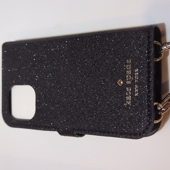kate spade Accessories - kate spade iPhone 12 MINI Magnetic Wrap Folio on a Removeable Chain Black NEW
